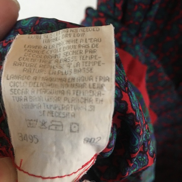 Vintage Leslie Fay Paisley Pleated Dress size 14 - Picture 13 of 16